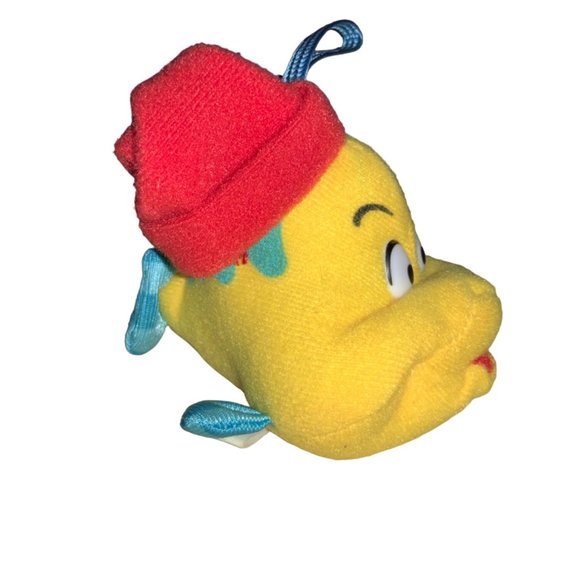 VINTAGE McDonalds Holiday 1989 Flounder Little Mermaid Plush Christmas Ornament - Picture 2 of 10